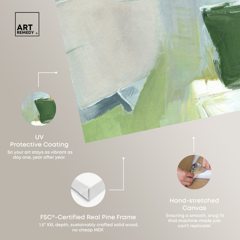 Drifting Fields III - Ira Comleva, impression sur toile grand format en trois parties, style abstrait, par Art Remedy, châssis entoilé, 40 x 20 pouces.
