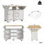 142.5 cm W Kitchen Island with Top-35778934