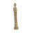 Petroskey Polystone Meditating Buddha Decorative Beige Sculpture with Engraved Carvings and Relief Detailing