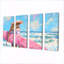 Coastal Surfside Beach Surfer Cowgirl - Ensemble de décoration murale Cowgirls-812765499