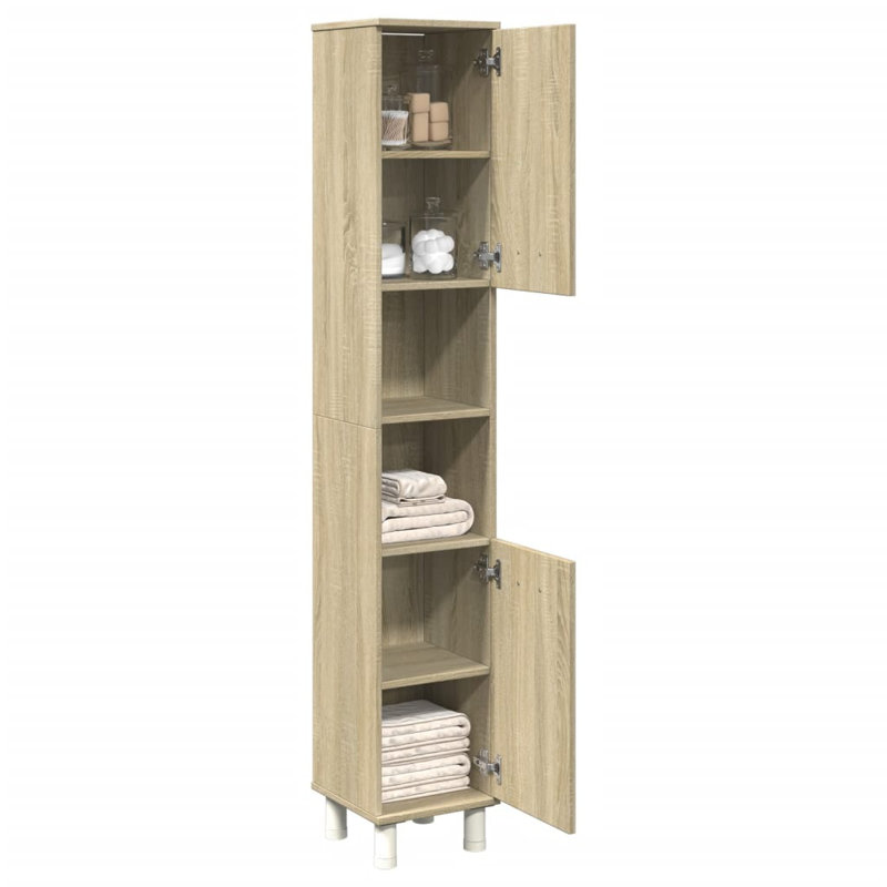 Avrey Linen Cabinet, Sonoma Oak