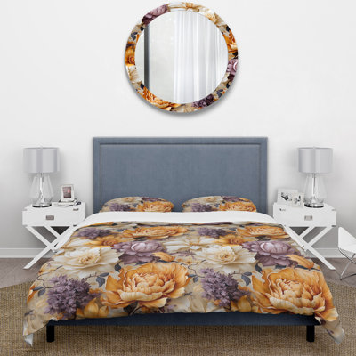 Ensemble de housse de couette Autumn Cottage Flowers Composition II