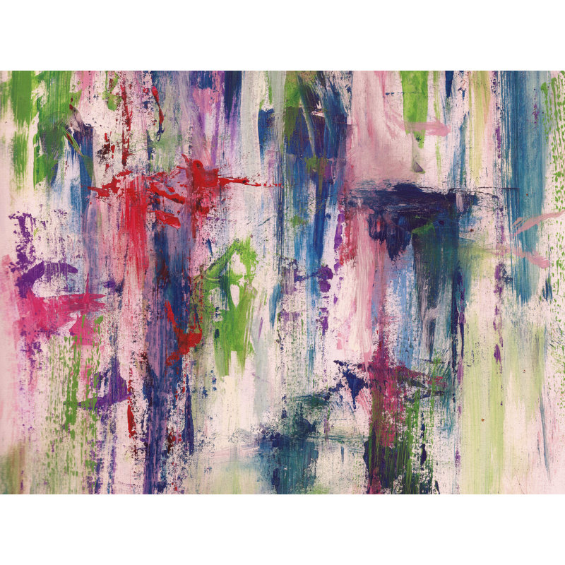 Abstract Composition 1112 Print by Angel Estevez, Black Framed Paper, 17.2" H x 21.2" W
