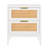 Irma 2 - Drawer Rattan Nightstand End table in White