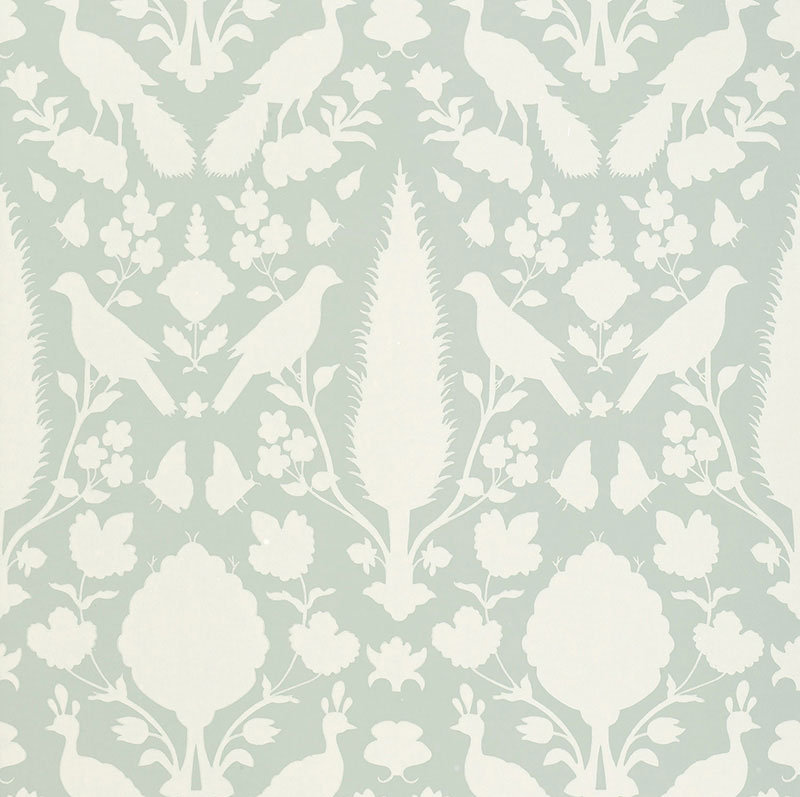 Chenonceau Wallpaper, Green/Beige