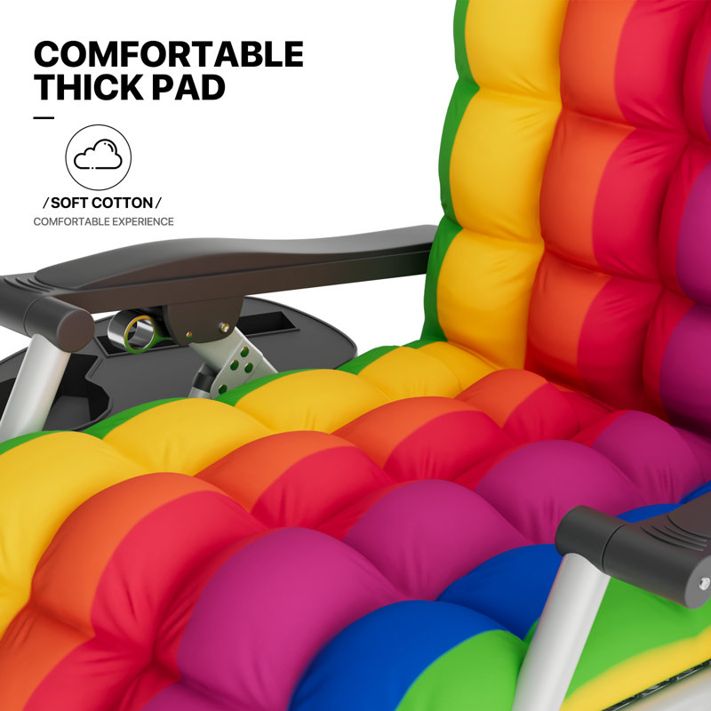 Chaise de plage pliante Tamekia, Arc-en-ciel