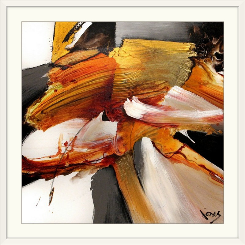 « holding vérité », reproduction d’art, H 28 x l 28 po x P 1 po, Cadre blanc