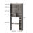 68''H Freestanding Over The Toilet Storage Cabinet with Fluted Door-335282520