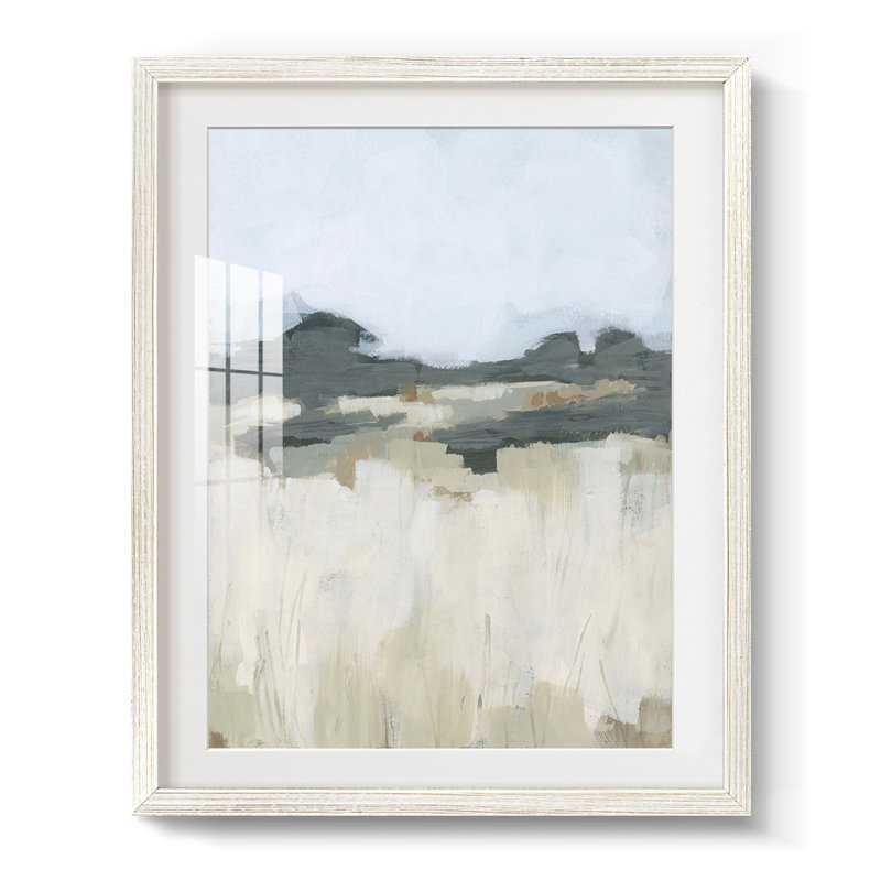 Coup de pinceau Badlands II - impression encadrée, H 19,5 po x l 16,5 po, Blanc