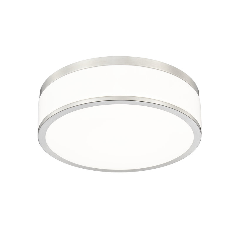 Plafonnier encastré 1 lumière Cispus, H 3,5 po x l 12 po x P 12 po, Noir mat