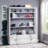 Industrial Cargo Bookcase With Removable Ladder And Spacious Storage, Perfect For Modern And Functional Living Spaces