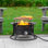 Foyer d'extérieur au propane sans fumée de 20 pouces avec grille et couvercle de barbecue