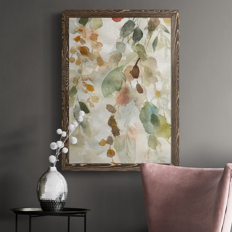 «Cascading Nature I», reproduction d'art sur toile simple, H 37,5 po x l 27,5 po x P 1 po, Cadre noyer
