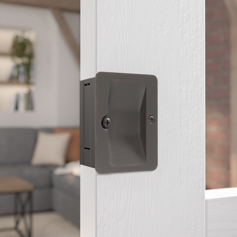 Rectangular Pocket Door Hardware, Oil Rubbed Bronze
