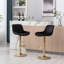 Tabouret de bar chromé à hauteur réglable avec repose-pieds chromé et base pivotante, ensemble de 2-1088039544-1088039546