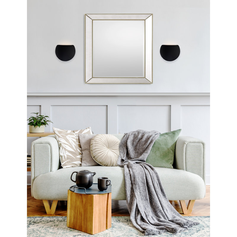 Azem Ceramic LED Wall Sconce, Carbon Matte Black