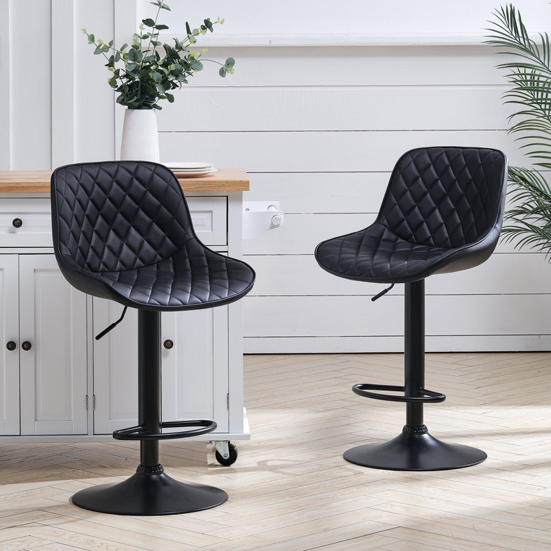 Altavious Swivel Adjustable Height Bar Stool Dining Chair