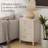 Elegant 3-Drawer Nightstand With Gold Leaf Handles-1019222775