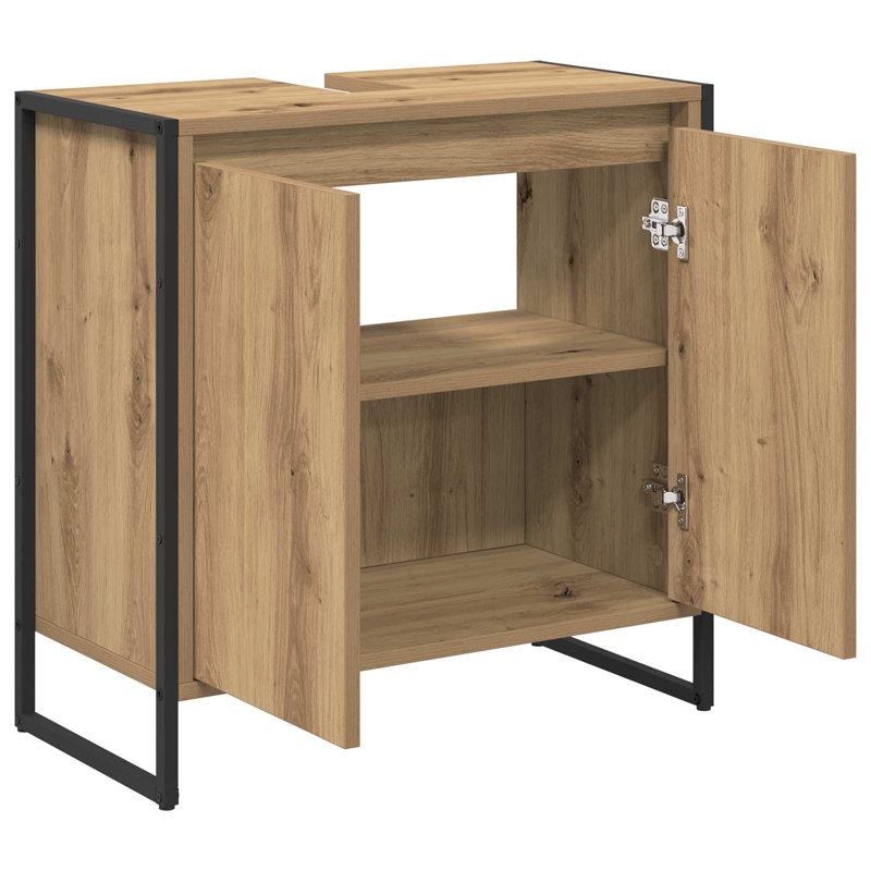 Freestanding Under Sink Cabinet, Artisan Oak