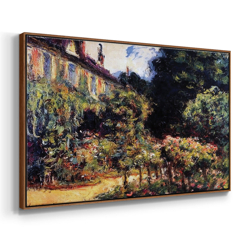 La maison de l'artiste à Giverny, 1913, reproduction d'art sur toile, H 17 po x l 25 po x P 2 po, Noyer