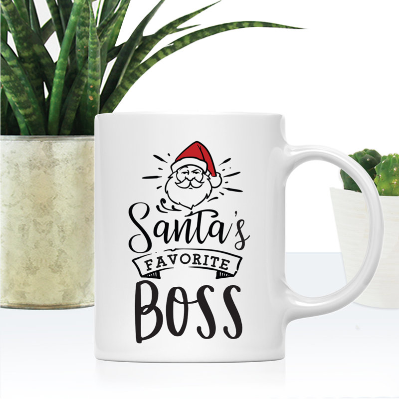 Grande tasse à café Tuileries, « Santa's Favorite Boss »