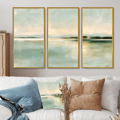 Green Yellow Morning Dew Of Alice Lake  - Vancouver Wall Art Set