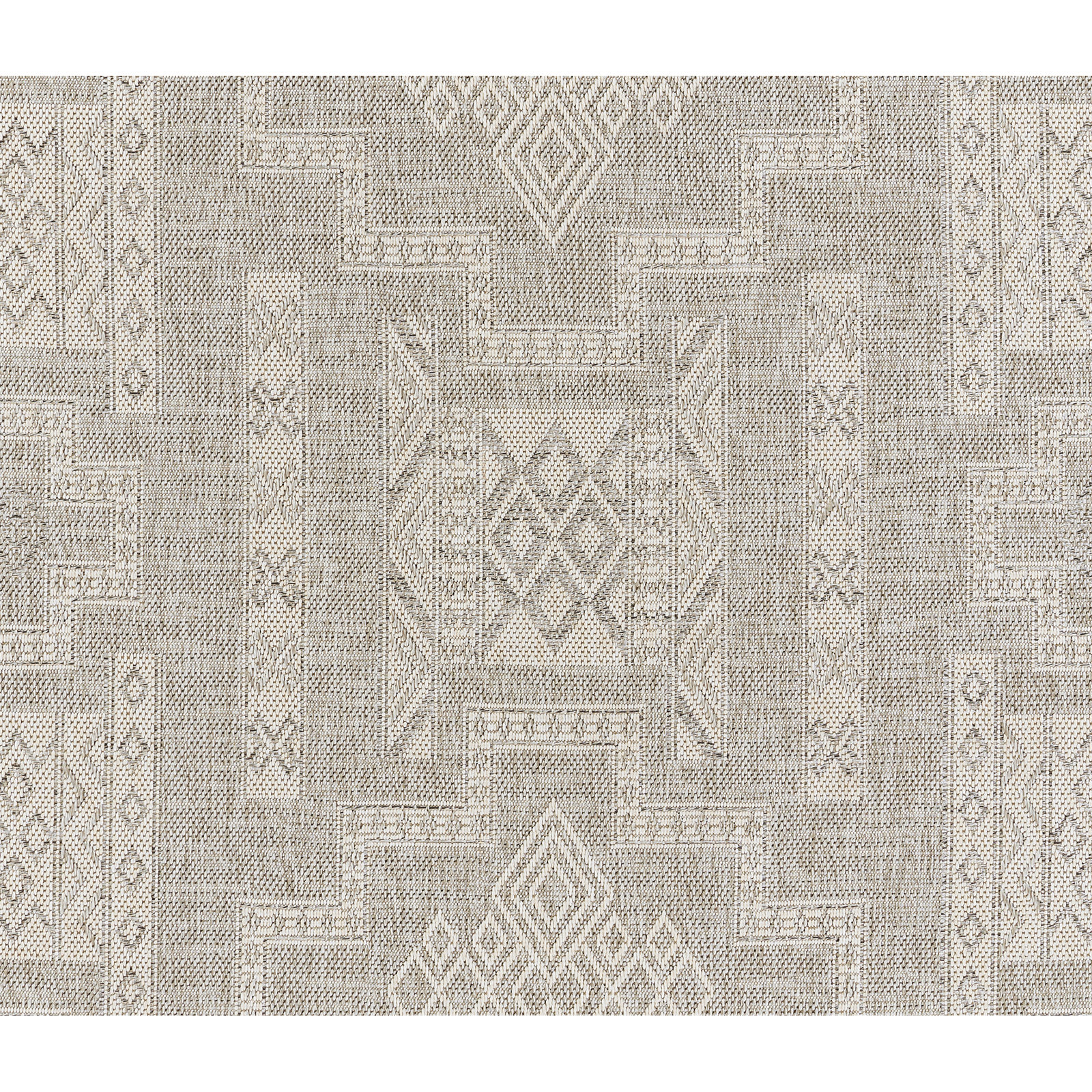 Pavia Gray Moroccan Outdoor Rug, Runner 2'7" x 7'6"