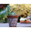 Vase de jardin en céramique émaillée, petit pot de fleurs (lot de 2) - Intérieur/Extérieur