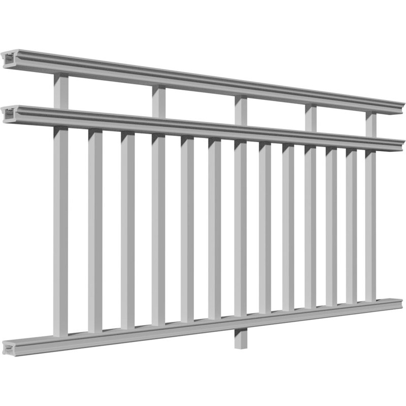 Providence Three Line Level Rail Kit White Porch And Stair Railings, 3 ft. x 6 ft.