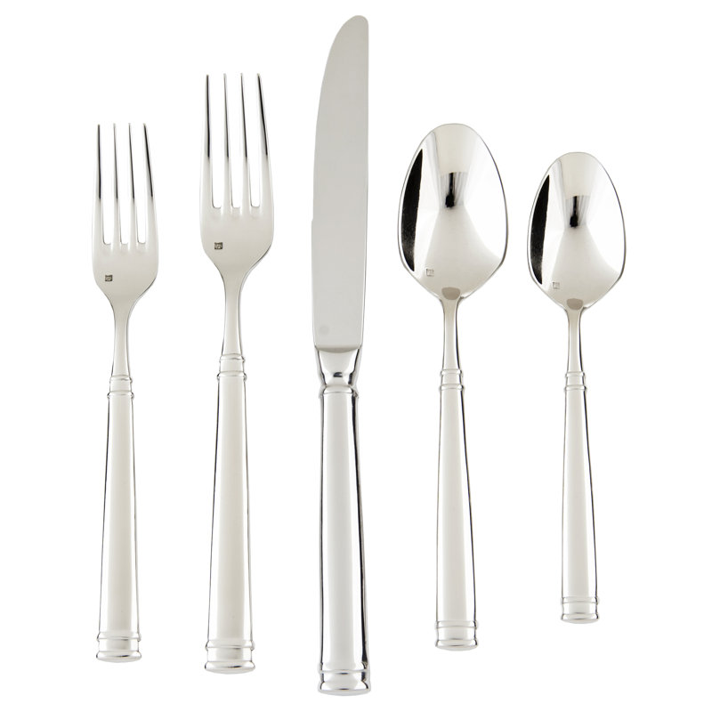 Bistro 5 Piece 18/10 Stainless Steel Flatware Set, Service for 1