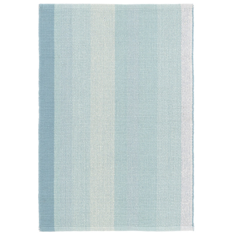 Shore Stripe Handwoven Cotton Rug, Rectangle 5' x 8'