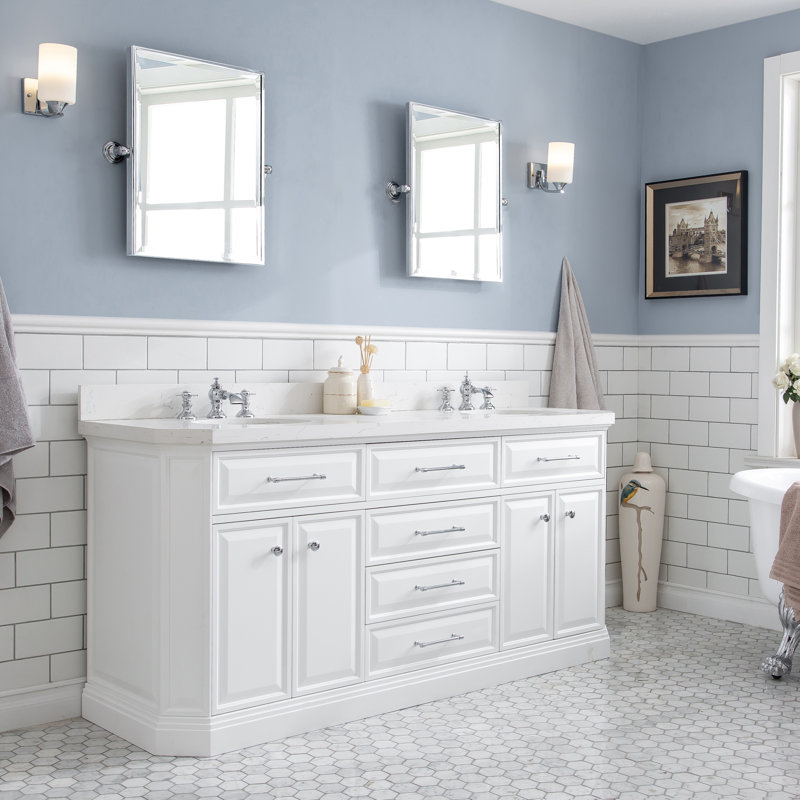 Meuble-lavabo double Ainesh, 72"