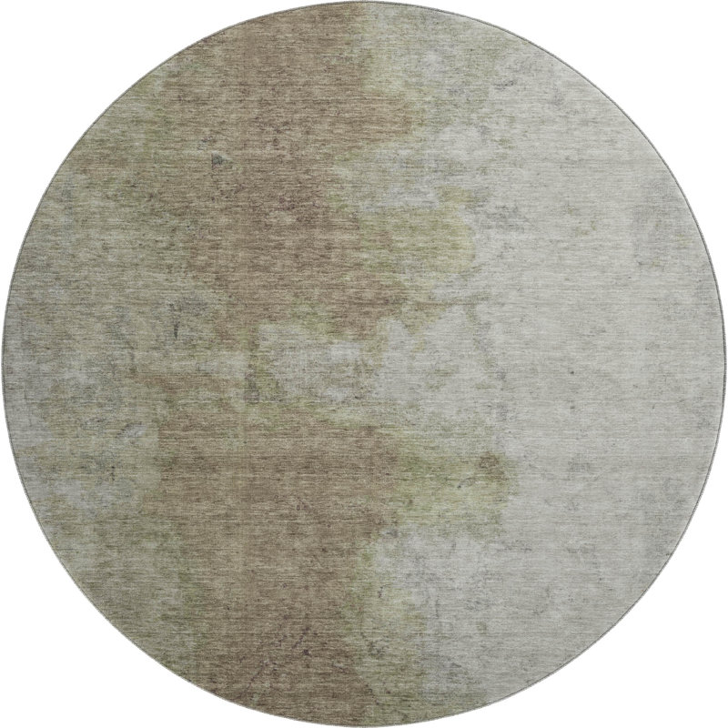 Premium Machine Washable Bucz AMF1741 Modern Rug, Round 8'