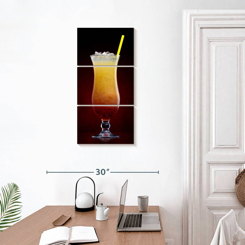 Téquila Sunrise Cocktail, H 32 po x l 15 po