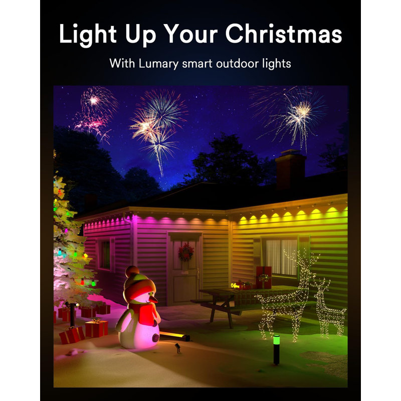 Lumary 6-Pack Smart LED Landscape Lights, RGBAIWW Low Voltage Spotlight, Color Changing Garden & Yard Lights, App/Voice/Remote Control,IP65 Waterproof