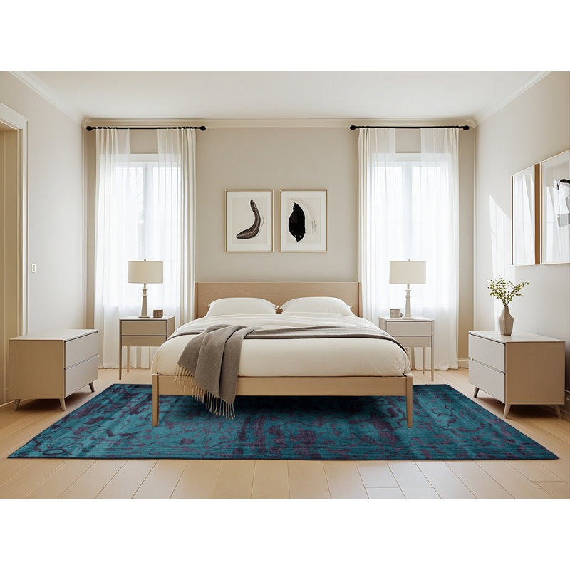 Tapis abstrait gris lavable à la machine, Rectangle de 5 pi x 8 pi