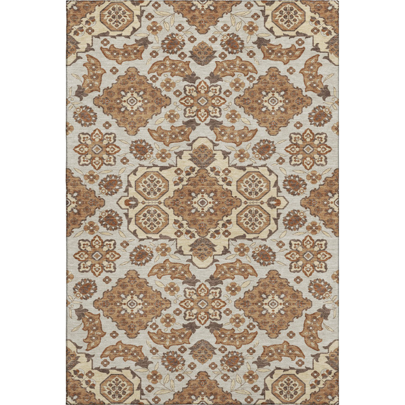 Premium Machine Washable Mayfield AMF1853 Global Rug, Rectangle 9' x 12'