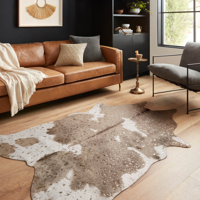 Tapis taupe/champagne Duran, Rectangle 5 pi x 6 pi 6 po