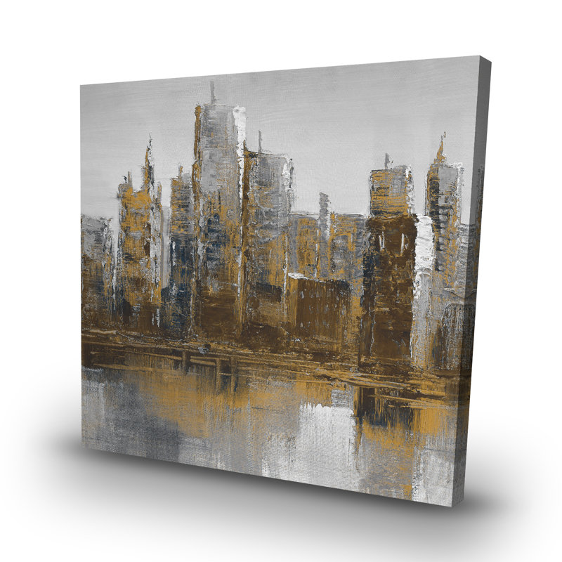cityscape - 32"x32" art on canvas