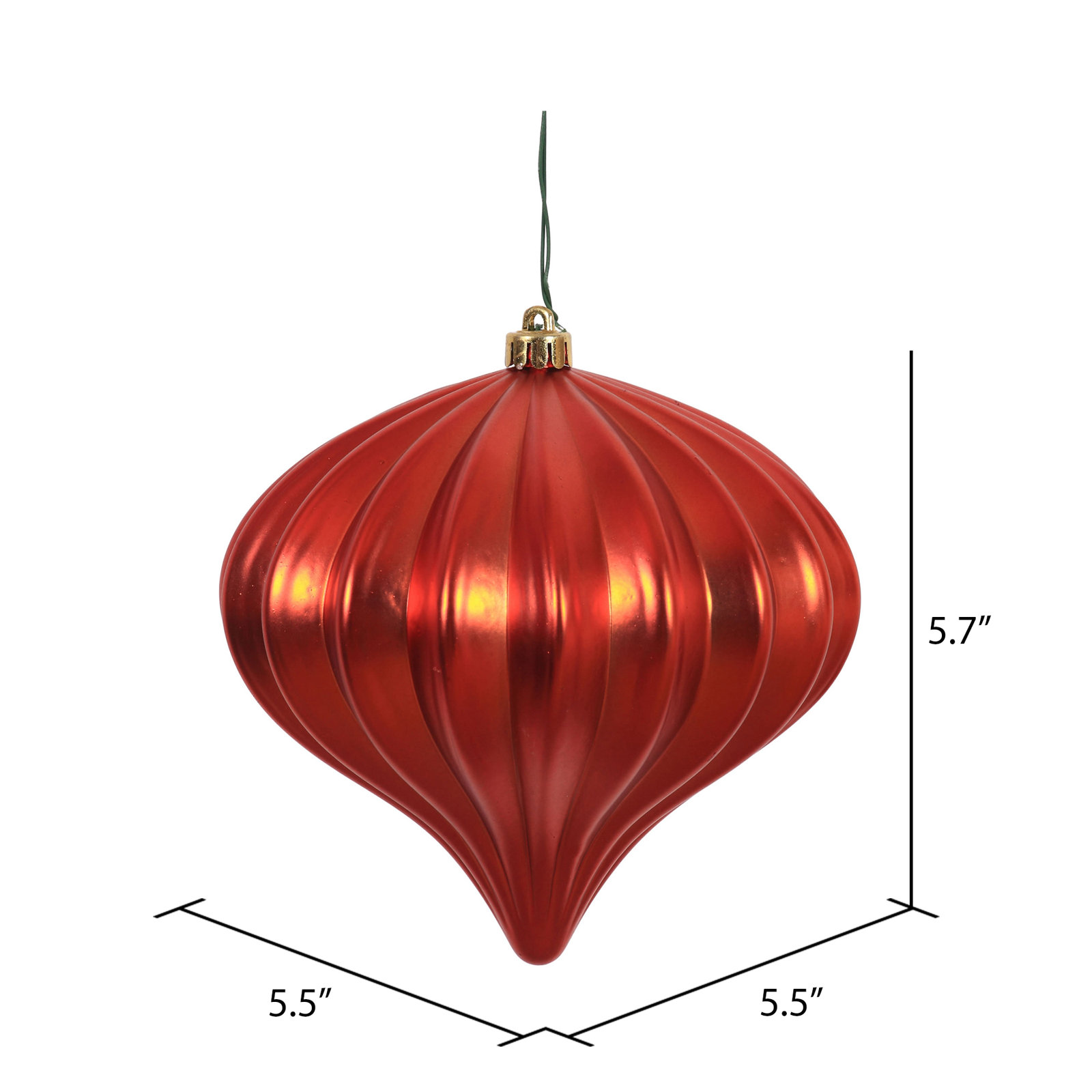 5.7" Onion Christmas Ornament UV, Red