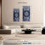 Mandalas sur fond bleu rustique-1931516083