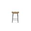 Tabouret à hauteur de comptoir en forme de selle de cajou avec placages Siège industriel à base en métal pour îlot de cuisine