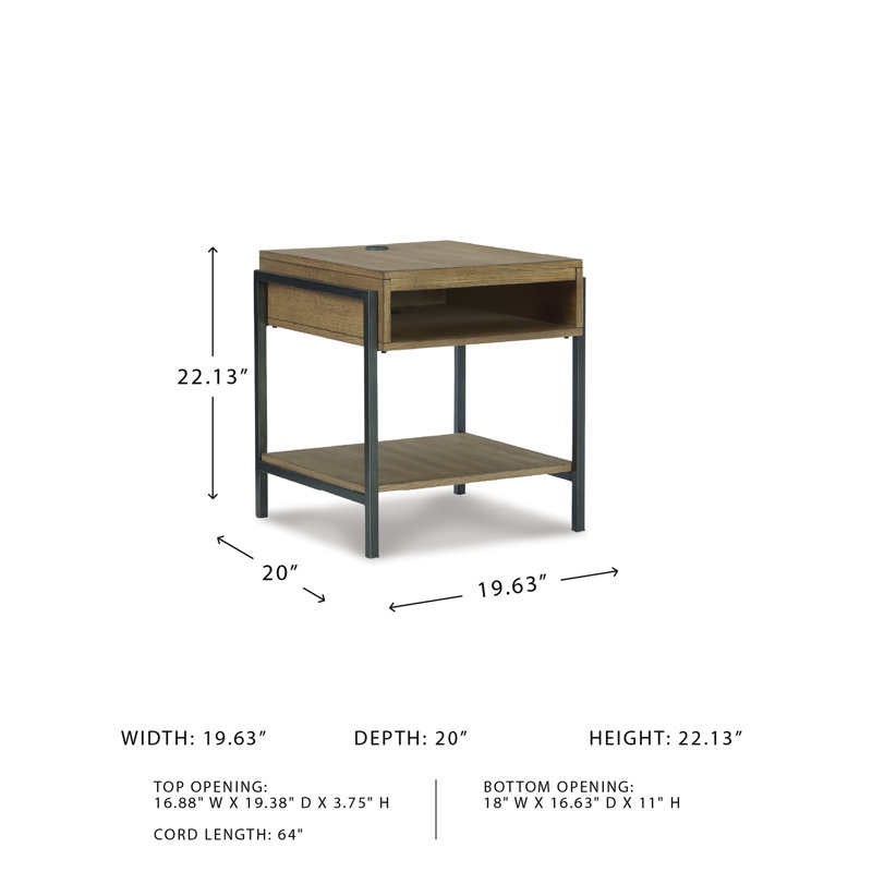 End Table and Built-In Outlets