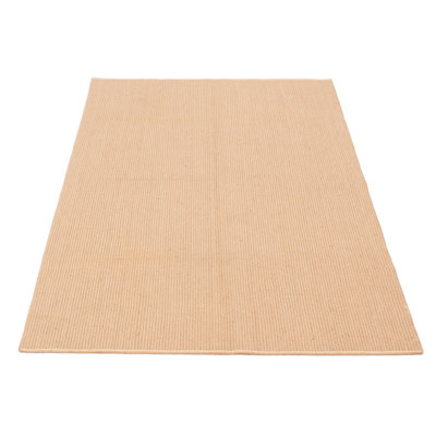 Tapis unique en jute / sisal brun clair 5 pi x 8 pi 0 po Kennidi