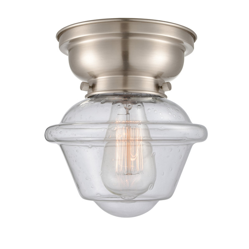 Plafonnier encastré 1 lumière 7,5 po Baptiste, Grainé, Nickel satiné brossé, Ampoule DEL 6 watts Vinage