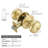 Cambridge Privacy Door Knob In Gold