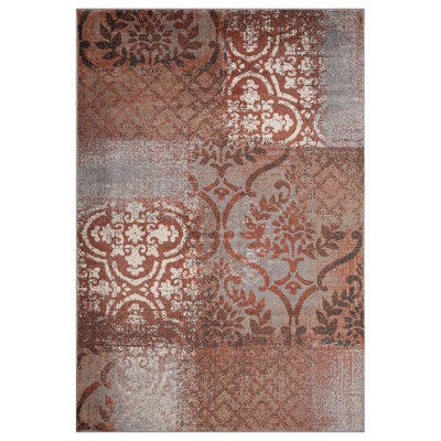 Tapis rouille et gris Franciso