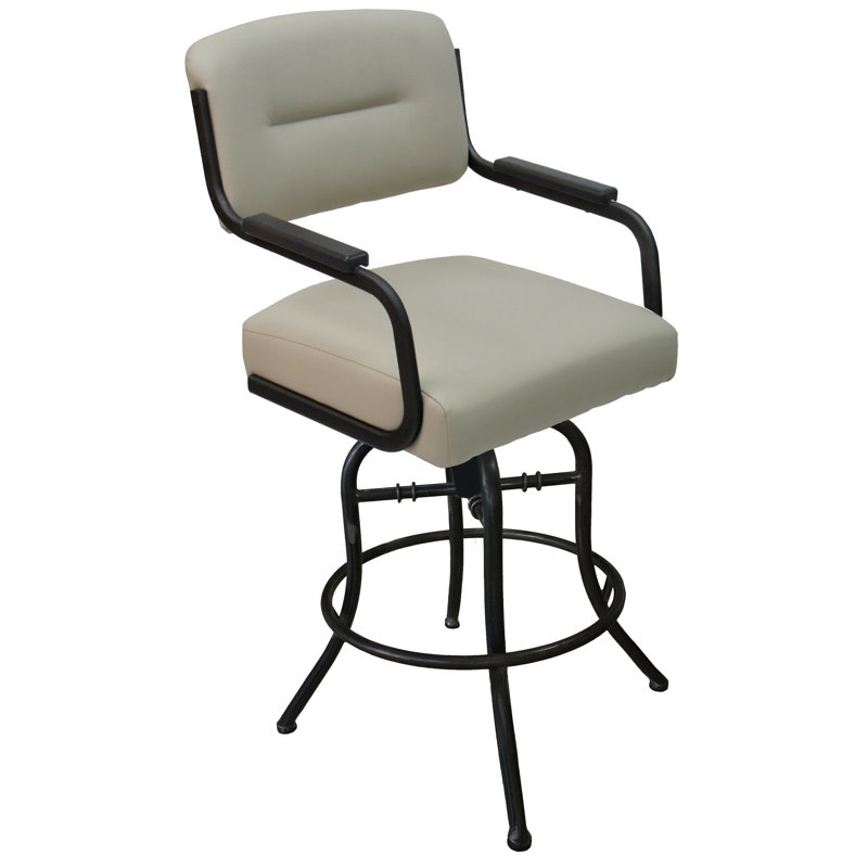 Tabouret de bar et de comptoir Adina, Noir, noir, noir, noir, Tabouret de comptoir (siège d'une hauteur de 26 p