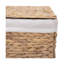 Panier à linge portable Premium Premium tissé à la main avec poignées de transport, jacinthe d'eau naturelle, rectangulaire, volume: 2,5 boisseaux ou 3,1 pieds cubes Pi, l 18,5 po x P 12,2 po x H 24 po