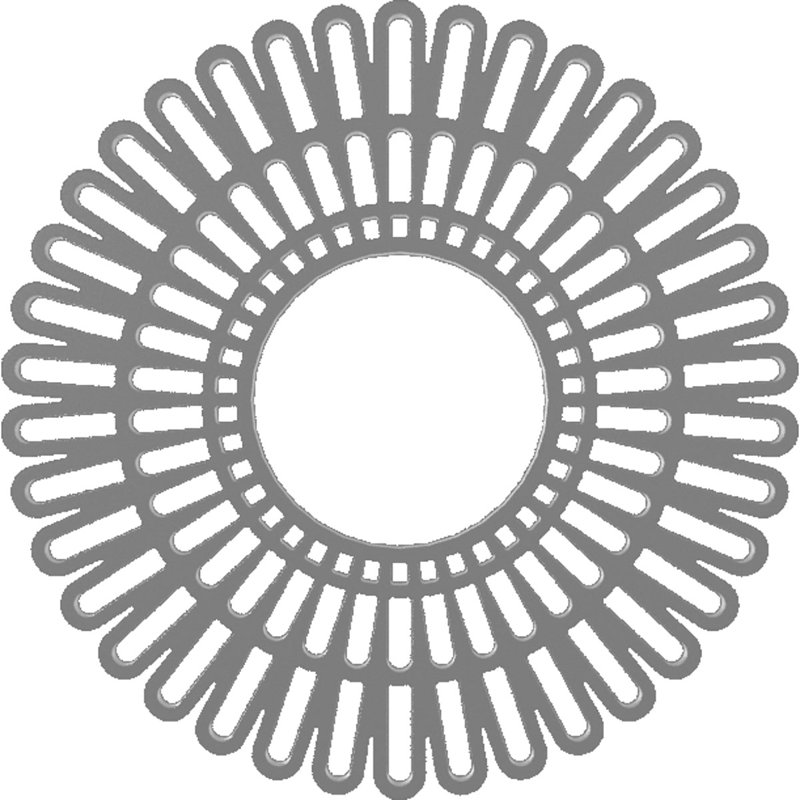 Médaillon de plafond architectural en PVC de qualité architecturale de 26 po x P 9 5/8 po x P 3/4 po, nickel, Nickel